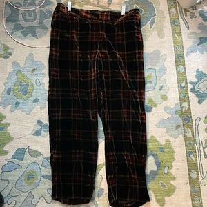 EUC J Crew Velvet Tartan Pants